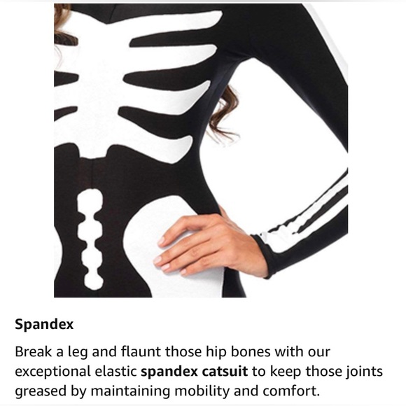 Leg Avenue Women's Glow in The Dark Skeleton Bodysuit Sexy Halloween Costume NEW - Picture 7 of 14